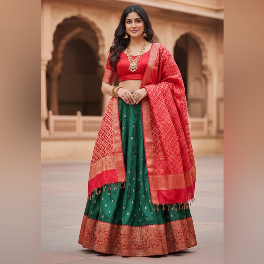Pure silk lehenga 3pc set NWT
